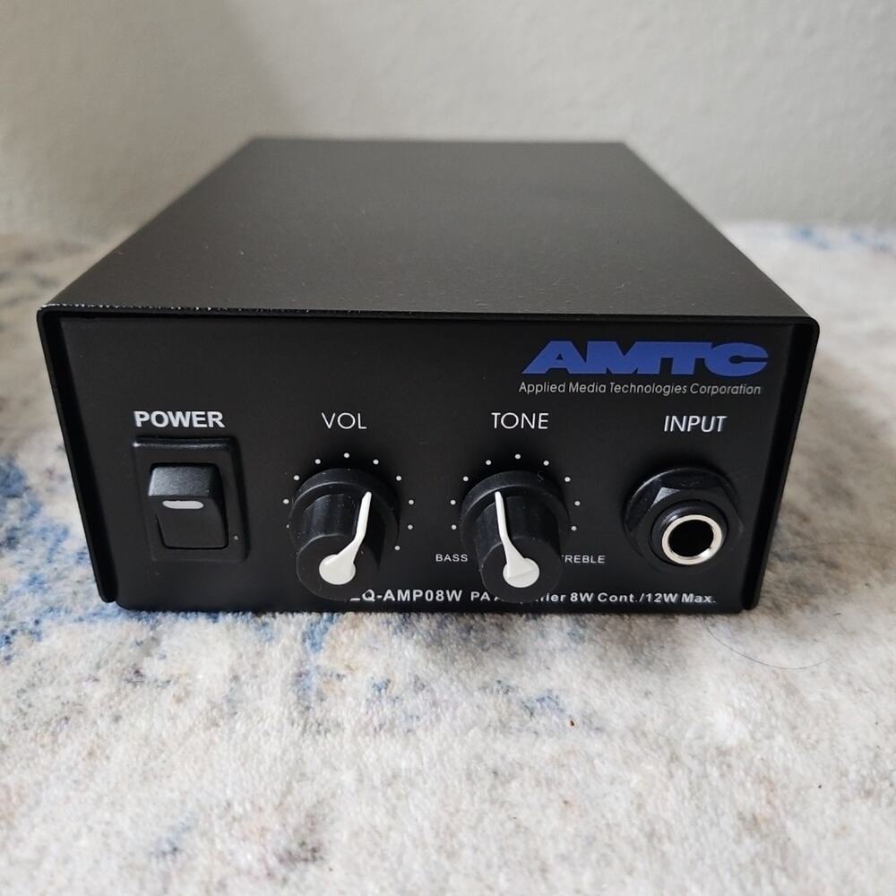 AMTC Model EQ-AMP08W PA Amplifier Equalizer Cont 12W Max